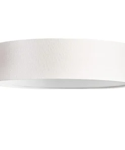 ABBIE Plafond Rund 50cm Vit/Linne
