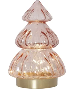 ABETE Glasdekoration Batteri 18cm Rosa