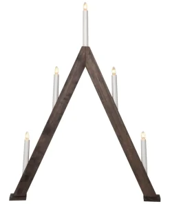ALBO Ljusstake 5L 66cm Brun