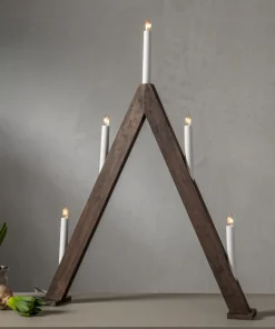 ALBO Ljusstake 5L 66cm Brun