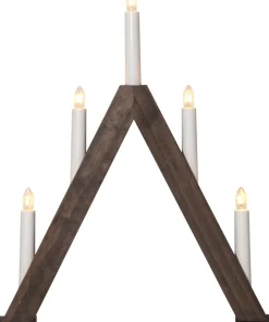 ALBO Ljusstake 5L 41cm Brunbetsad