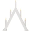 ALBO Ljusstake 5L 41cm Vit
