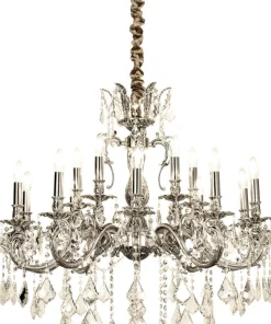 ALLINGTON Kristallkrona 15-Arm 86cm Antiksilver