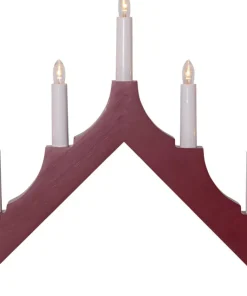 ALMA Träljusstake 33,5cm Röd