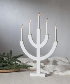 ANNO Ljusstake 5L 59cm Vit