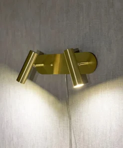 ARTIC Vägglampa LED Dubbel 30cm Matt Mässing