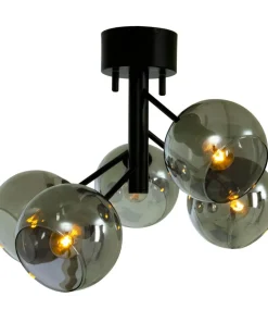 ATOM Plafond 5:a 48cm Svart/Rökgrå
