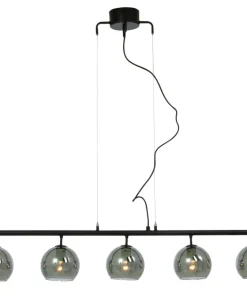 ATOM Taklampa 5:a Rak 114cm Svart/Rökgrå