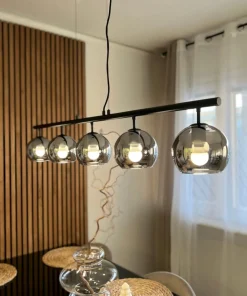 ATOM Taklampa 5:a Rak 114cm Svart/Rökgrå
