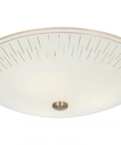 AVENY Plafond 42cm Vit/Stål