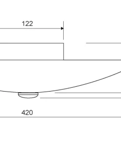 BAND Plafond 42cm Grå, Vit