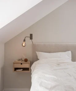 BASE Vägglampa 34cm Rustik Silver