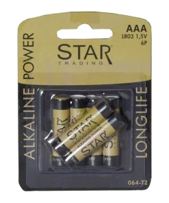 BATTERI 6-Pack AAA 1,5V Power Alkaline