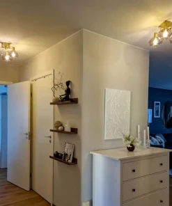 BELL Plafond 3-arm 42cm Matt Mässing/Rök