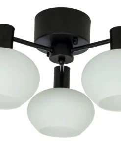 BELL Plafond 3-arm 42cm Svart/Opalvit