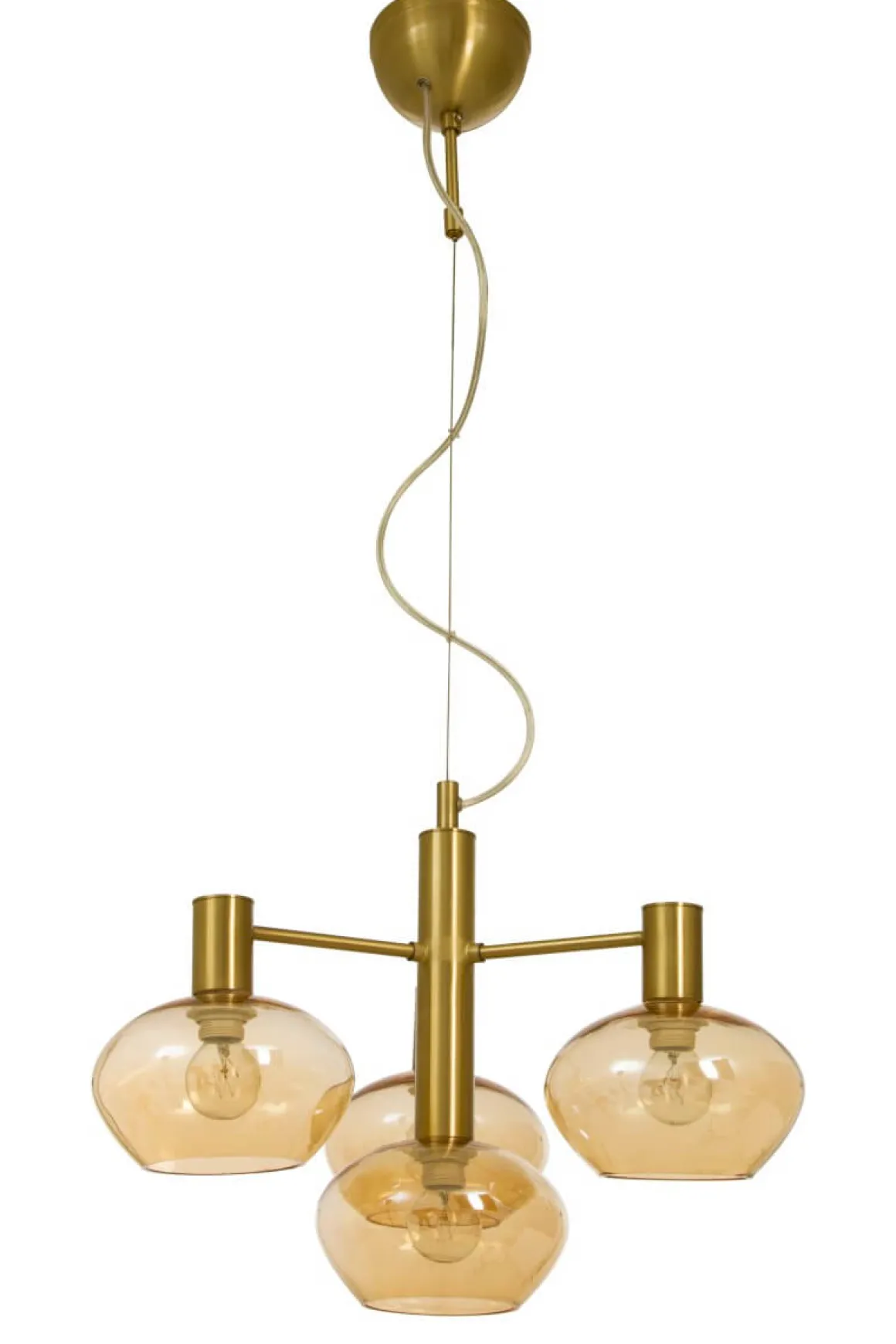BELL Taklampa 4:a 47cm Matt Mässing/Amber