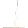 BELL Taklampa 3:a Rak 70cm Matt Mässing/Rök