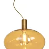 BELL Taklampa 35cm Matt Mässing/Amber