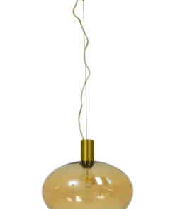 BELL Taklampa 35cm Matt Mässing/Amber