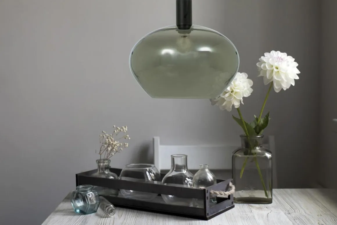 BELL Taklampa 35cm Svart/Rökgrå