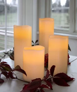 BIG LED-Blockljus 15cm Elfenben