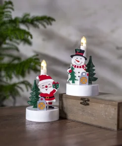 BILLY Ljusstake Tomte 14cm Flerfärgad