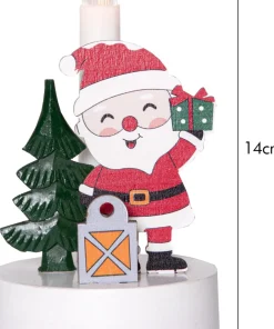 BILLY Ljusstake Tomte 14cm Flerfärgad