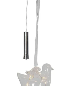 BIRD Glaskula 14cm 15LED Transparent