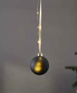 BLISS Glaskula Batteri 11cm 16LED Grön