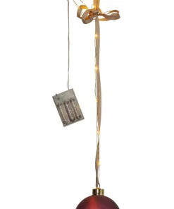 BLISS Glaskula Batteri 11cm 16LED Röd