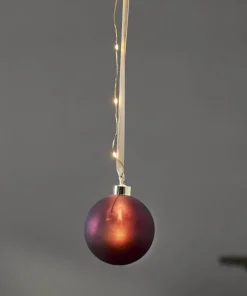 BLISS Glaskula Batteri 11cm 16LED Röd