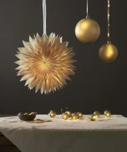 BLISS Glaskula Batteri 16,5cm 18LED Guld