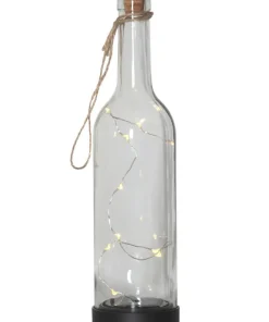 BOTTLE Solcellsdekoration 31cm Transparent IP44