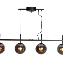 BOYLE Taklampa 4:a 117cm Svart/Rökgrå
