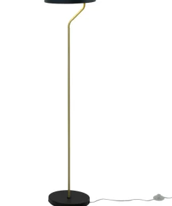 BREMEN Golvlampa 130cm Svart/Matt Mässing