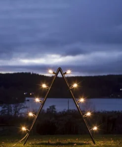 BRIGHT Ljusstake Utomhus 10L 120cm Corténstål/Opal