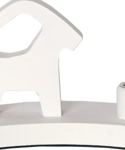 BRUCE Ljusstake 18cm Vit