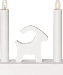 BRUSE Ljusstake 17,5cm LED Vit