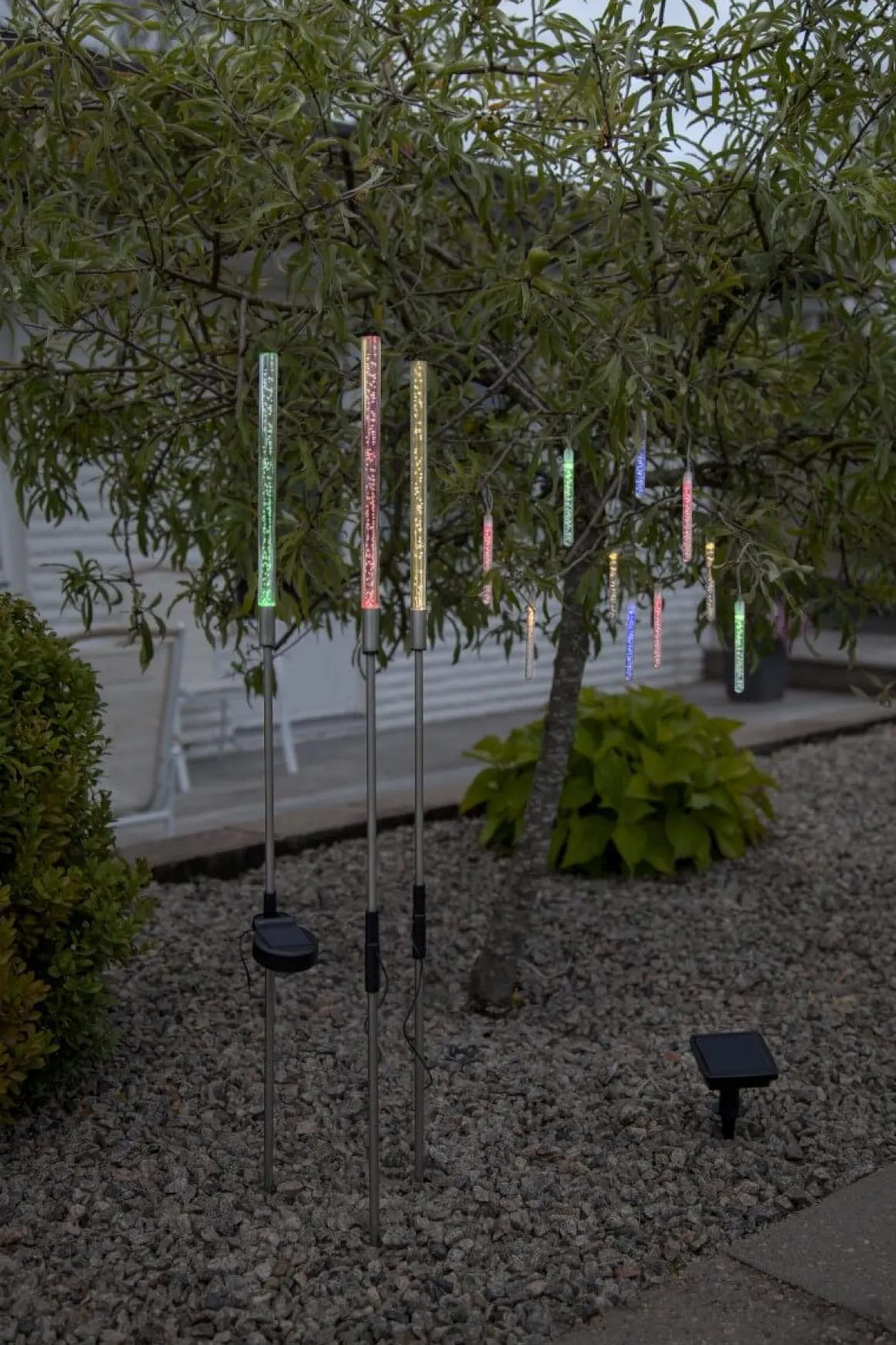 BUBBLY LIGHT-CHAIN Solcells-ljusslinga 180cm 10LED Flerfärgad/Klar