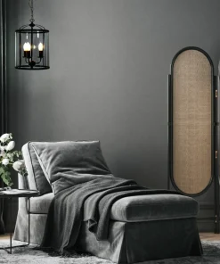 BUDGIE Taklampa Ø28 41cm Svart/Rökgrå