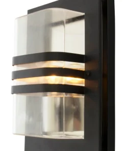 CAPO Vägglampa Ute 33cm Svart/Klar IP44