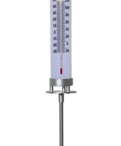 CELSIUS Solcells-Termometer 57,5cm Silver IP44