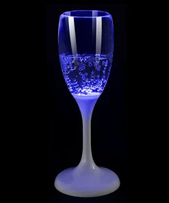CHAMPANGEGLAS med LED 18cm Blå