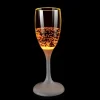 CHAMPANGEGLAS med LED 18cm Gul