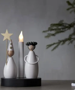 CHRISTMAS JOY Ljusstake Lucia 21cm Vit