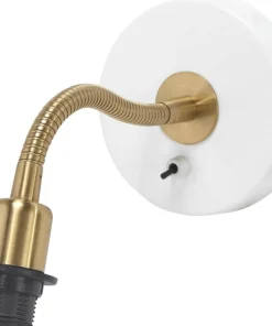 CIA Vägglampa 27cm Vit/Mässing