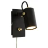 CILINDRO Väggspot LED 15cm Svart/Matt Mässing