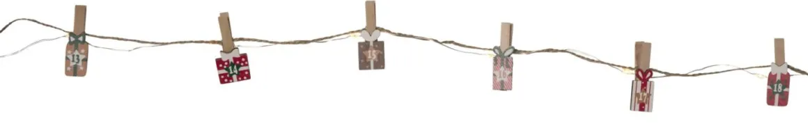 CLIPPY ADVENT Klämmor Batterislinga 24LED 2,4m