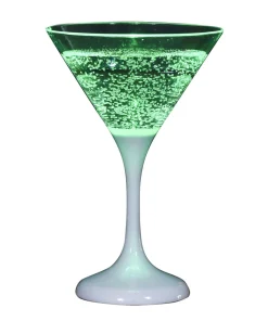 COCKTAILGLAS med LED 16cm Grön