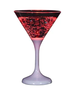 COCKTAILGLAS med LED 16cm Röd